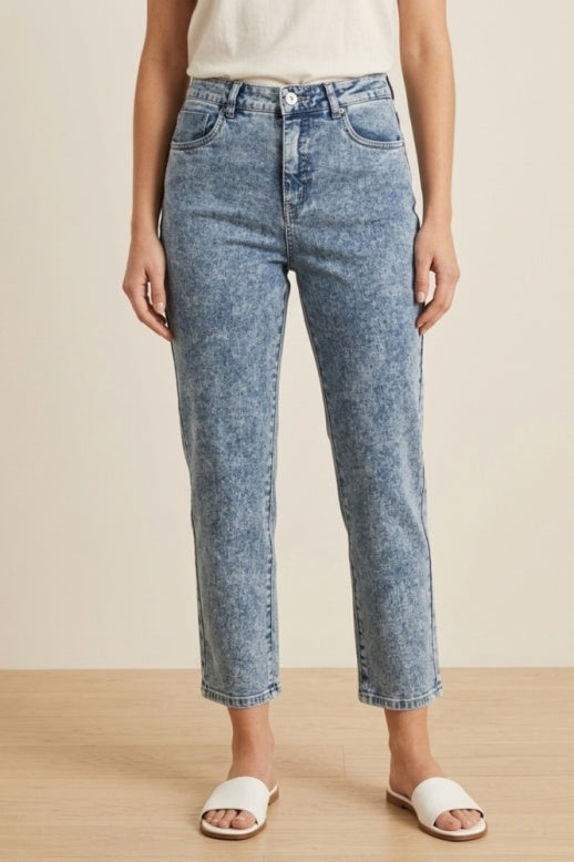 Habitat Stretch Denim Straight Leg Crop Jean - 11463 - MEDIUM DENIM