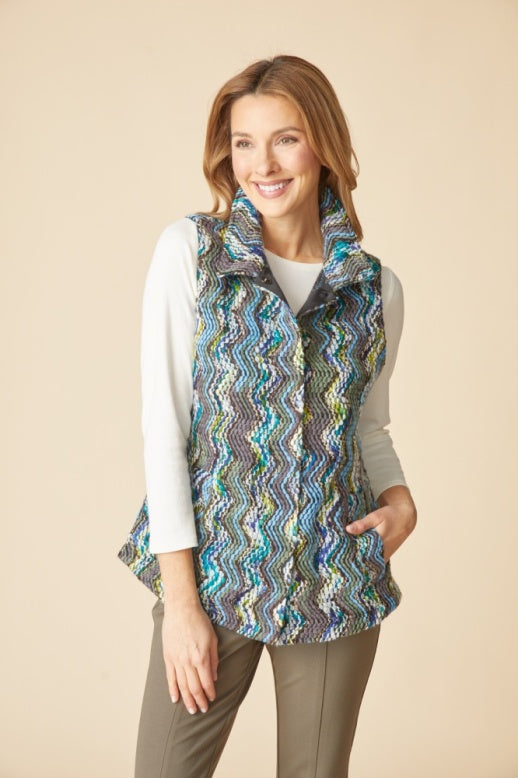 Habitat Tapestry Weave Lean Look Vest - 65002 - STREAM