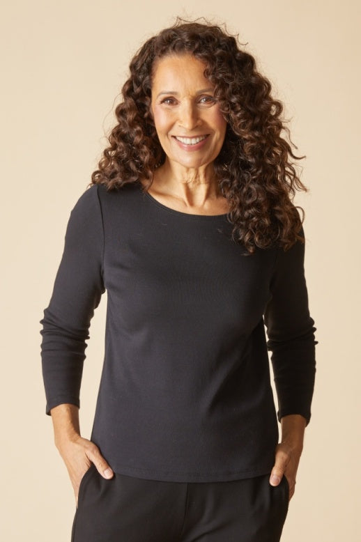 Habitat Cozy Rib Everyday Tee - 16411 - BLACK