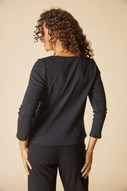 Habitat Cozy Rib Everyday Tee - 16411 - BLACK