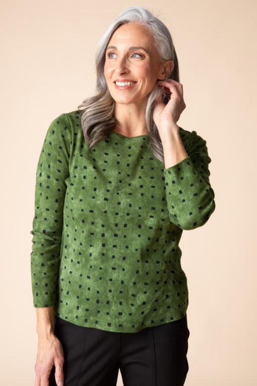 Habitat Cozy Rib Print Everyday Tee - 16811 - FERN