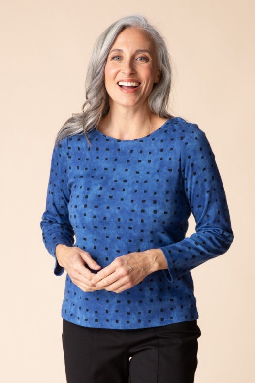 Habitat Cozy Rib Print Everyday Tee - 16811 - TIDE