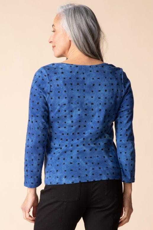 Habitat Cozy Rib Print Everyday Tee - 16811 - TIDE