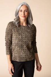 Habitat Cozy Rib Print Everyday Tee - 16811 - UMBER
