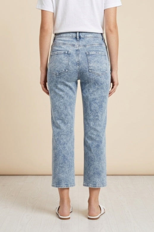 Habitat Stretch Denim Straight Leg Crop Jean - 11463 - MEDIUM DENIM