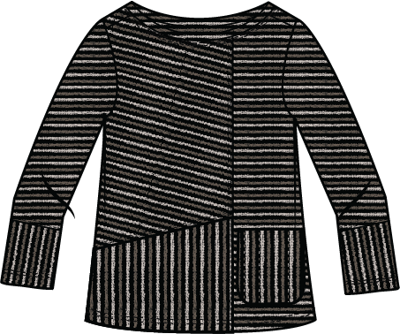 Habitat Pasedena Stripe Terrace Tee - 20933 - DOVE (NOT SPROUT)
