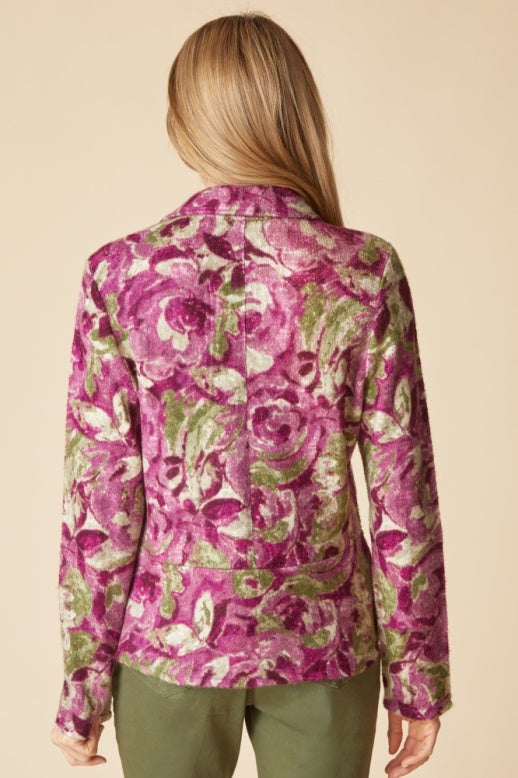 Habitat Aspen Knit Peplum Jacket - 50745 - PLUM