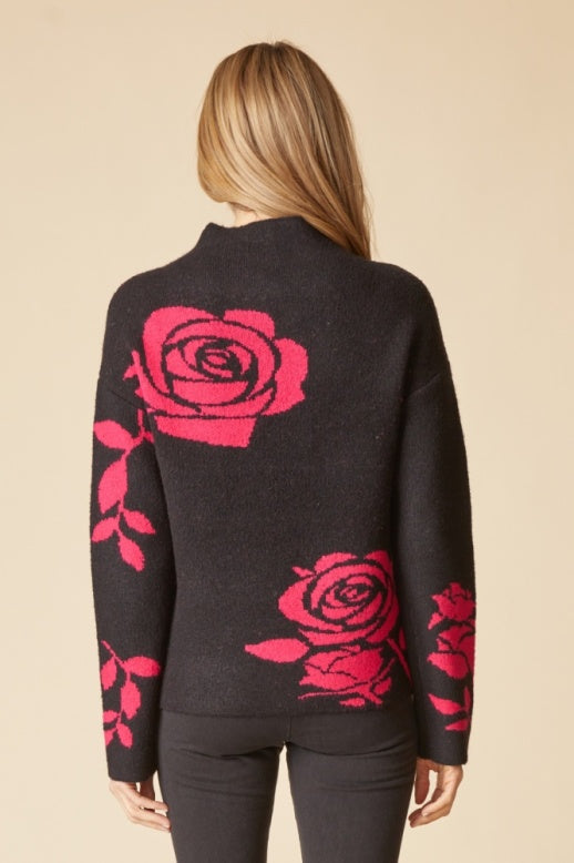 Habitat Floral Foliage Pullover - 87622 - BLACK