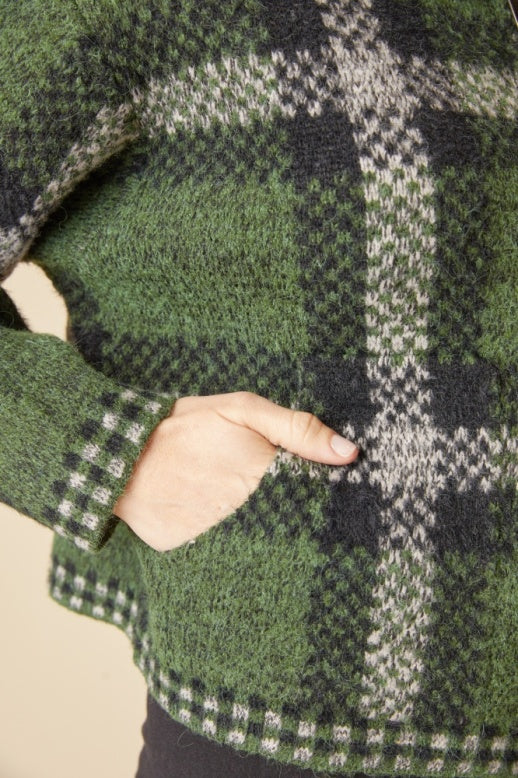 Habitat Plaid About You Zip Jacket - 87521 - FERN