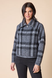 Habitat Plaid About You Zip Jacket - 87521 - SLATE