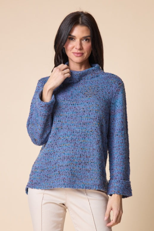 Habitat Confetti Funnel Neck Pullover - 89056 - HARBOR