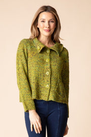 Habitat Confetti Funnel Cowl Cardigan - 89016 - LENTIL