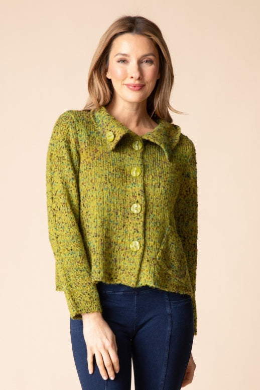 Habitat Confetti Funnel Cowl Cardigan - 89016 - LENTIL