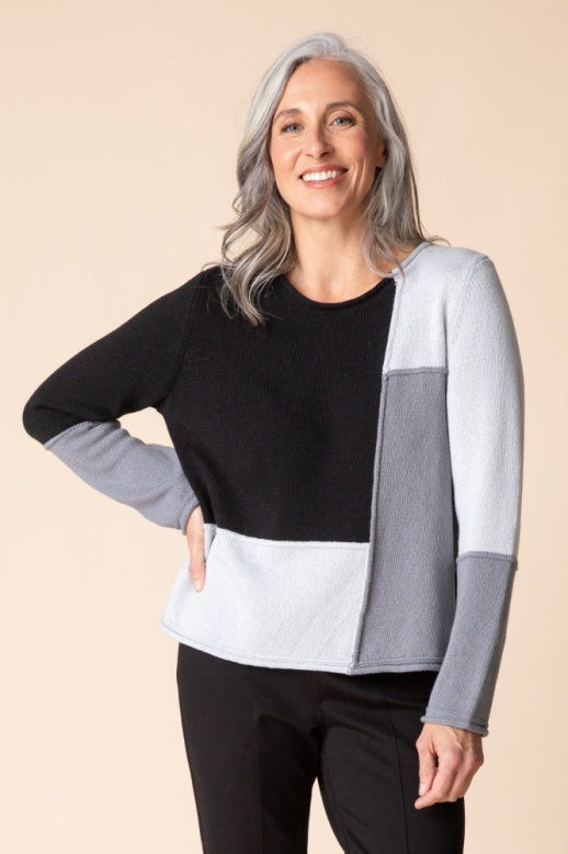 Habitat Yin Yang Block Party Sweater - 81255 - MIST
