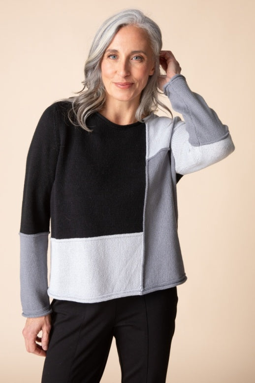 Habitat Yin Yang Block Party Sweater - 81255 - MIST