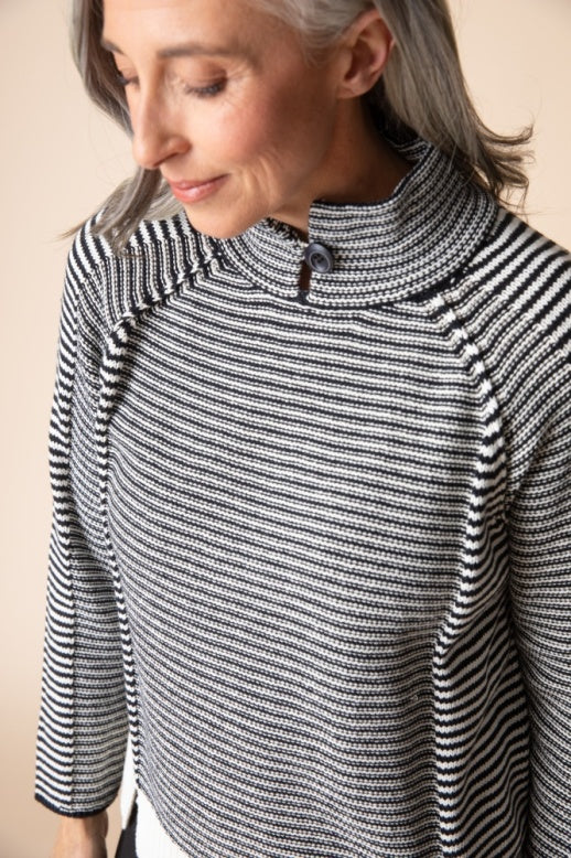 Habitat Yin Yang Stripe Right Pullover - 81253 - WINTER WHITE