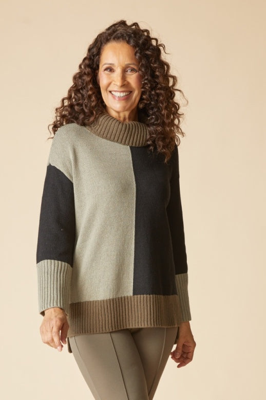 Habitat Yin Yang Mix It Up Tunic - 81251 - UMBER