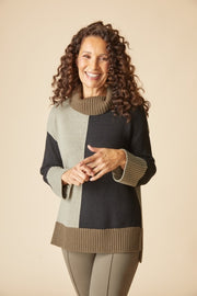 Habitat Yin Yang Mix It Up Tunic - 81251 - UMBER