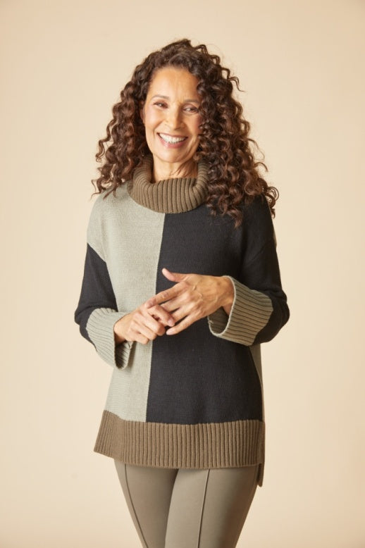 Habitat Yin Yang Mix It Up Tunic - 81251 - UMBER