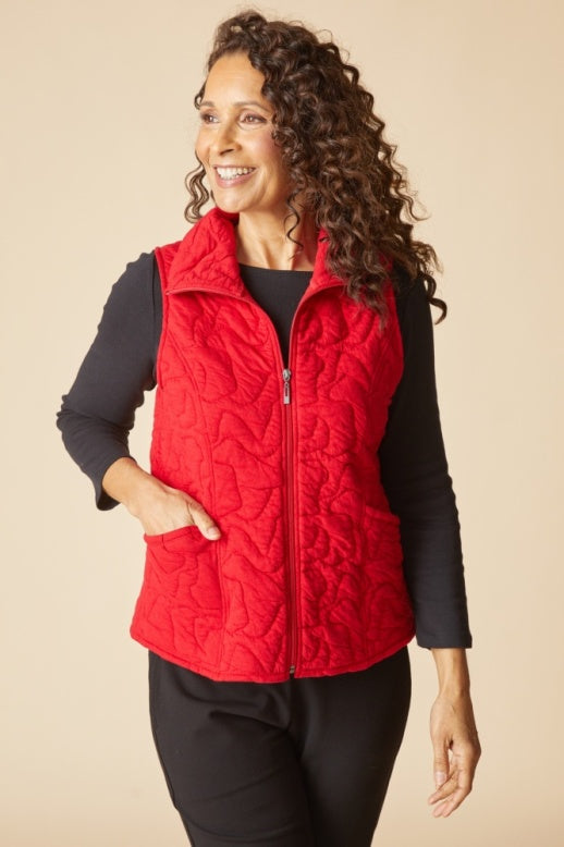 Habitat Cascade Quilt Shaped Vest - 53736 - CHERRY