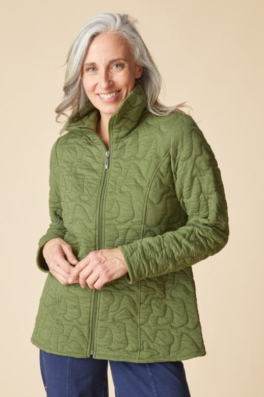 Habitat Cascade Quilt Shaped Coat - 53733 - FERN