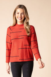 Habitat Harvest Tweed Funnel Neck Pullover - 89201 - FUCHSIA (NOT SIENNA)