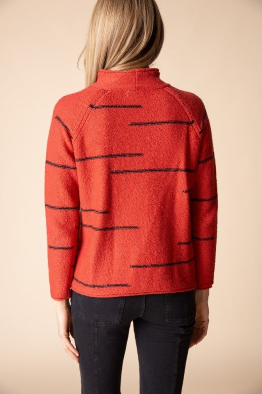 Habitat Harvest Tweed Funnel Neck Pullover - 89201 - SIENNA