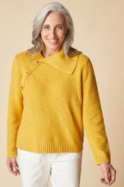 Habitat Harvest Tweed Aspen Pullover - 89102 - HONEY