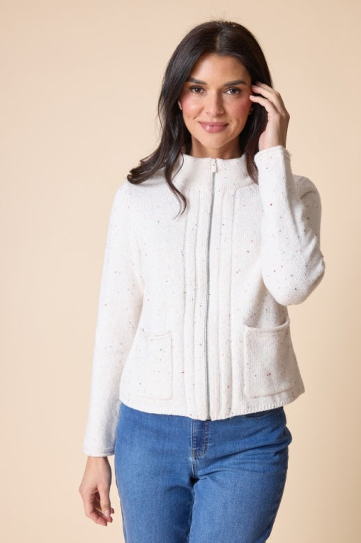 Habitat Harvest Tweed Birchwood Cardigan - 89109 - WINTER WHITE
