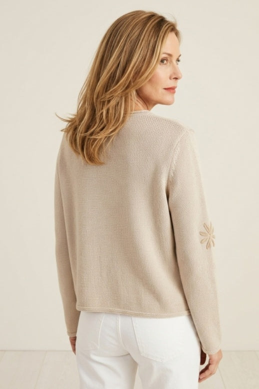Habitat Petal Party Embroidered Easy Cardigan - 86003 - ECRU