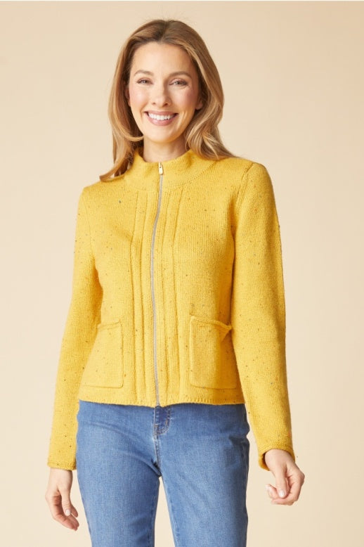 Habitat Harvest Tweed Birchwood Cardigan - 89109 - HONEY