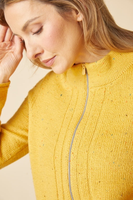 Habitat Harvest Tweed Birchwood Cardigan - 89109 - HONEY