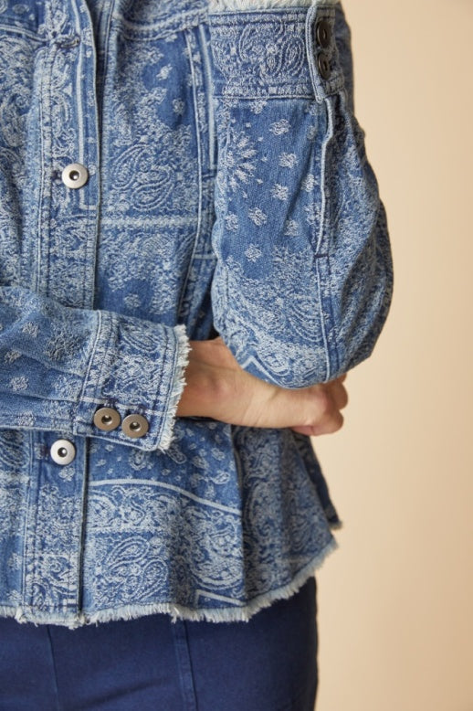 Habitat Paisley Jacquard Peplim Jacket - 51515 - INDIGO
