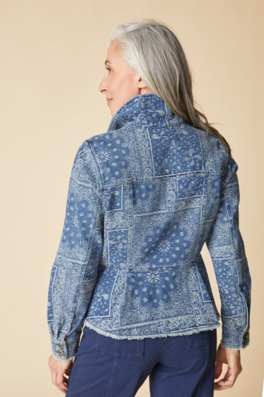 Habitat Paisley Jacquard Peplim Jacket - 51515 - INDIGO