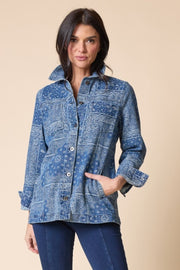 Habitat Paisley Jacquard Boyfriend Jacket - 51510 - INDIGO