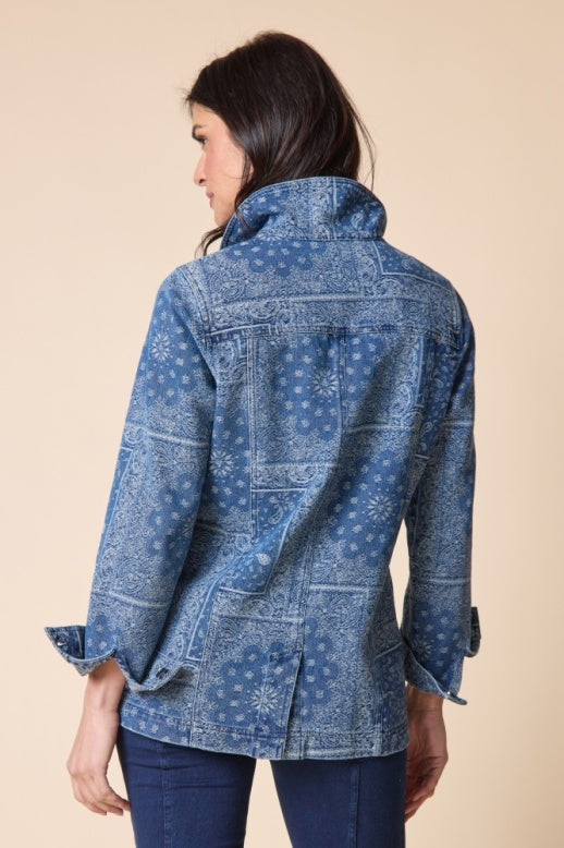 Habitat Paisley Jacquard Boyfriend Jacket - 51510 - INDIGO