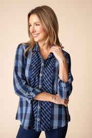 Habitat Plaidemonium Boyfriend Tunic - 40344 - BLACK (NOT NAVY)