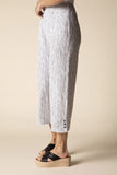 Habitat Crinkle Crepe Stripe Pleat Buton Capri - 22776 - WHITE