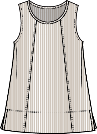 Habitat Cool Tech Stripe Seaside Tank - 18350 - WILLOW (NOT WHITE)