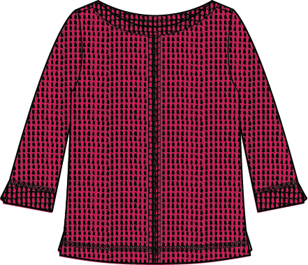 Habitat Opposites Attract Seamed Pullover - 31323 - FUCHSIA (NOT LENTIL)