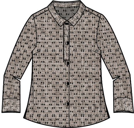 Habitat Mix & Match Geo Jill Shirt - 48190 - MUSHROOM (NOT LENTIL)