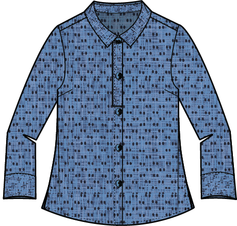 Habitat Mix & Match Geo Jill Shirt - 48190 - TIDE (NOT LENTIL)