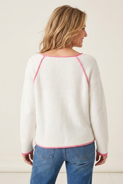 Habitat Yin Yang Tipped Pullover - 89715 - WHITE