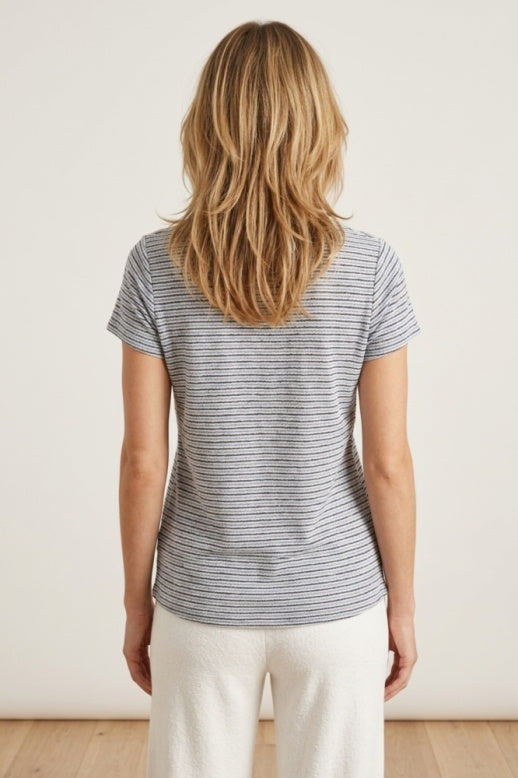 Habitat Catalina Knit Stripe Pasadena Tee - 21939 - RIVIERA
