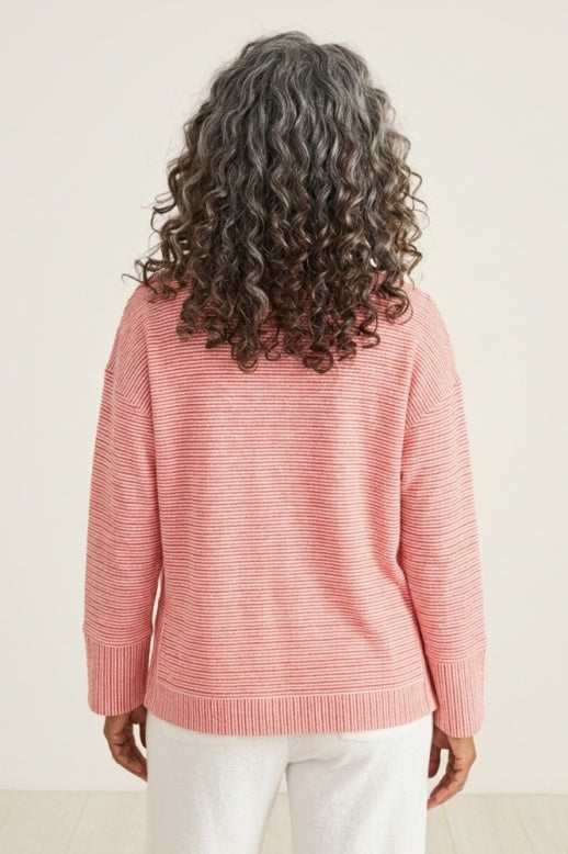 Habitat Catalina Knit Stripe Grove Pullover - 21903 - POPSICLE