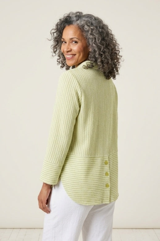 Habitat Catalina Knit Stripe Button Front Shirt - 21936 - AGAVE