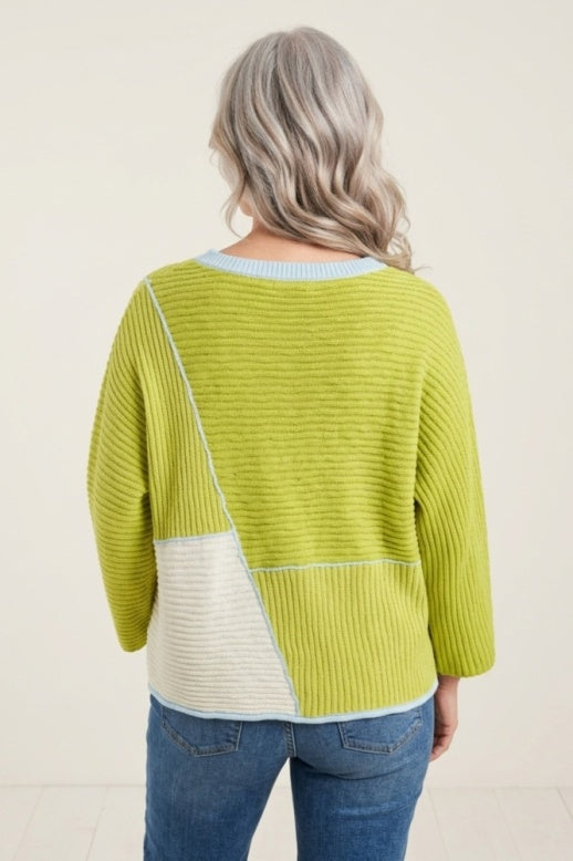 Habitat Yin Yang Seamed Pullover - 89716 - KIWI