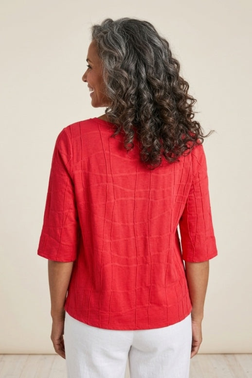 Habitat Wavy Knit Crewneck Tee - 13015 - POPSICLE