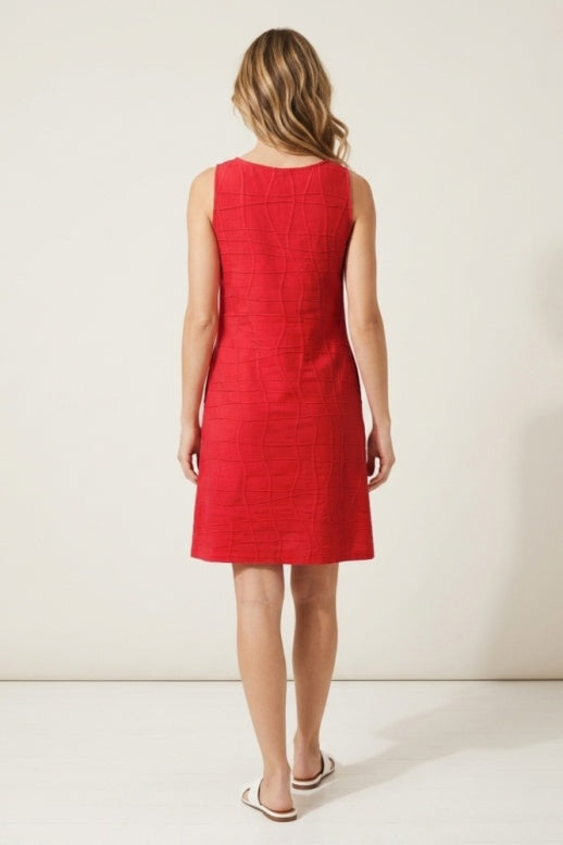 Habitat Wavy Knit V-Neck Dress - 13003 - POPSICLE