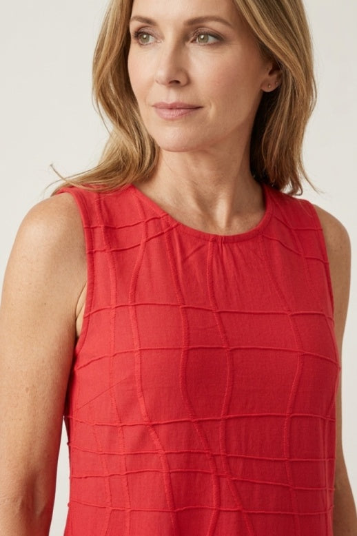 Habitat Wavy Knit V-Neck Dress - 13003 - POPSICLE